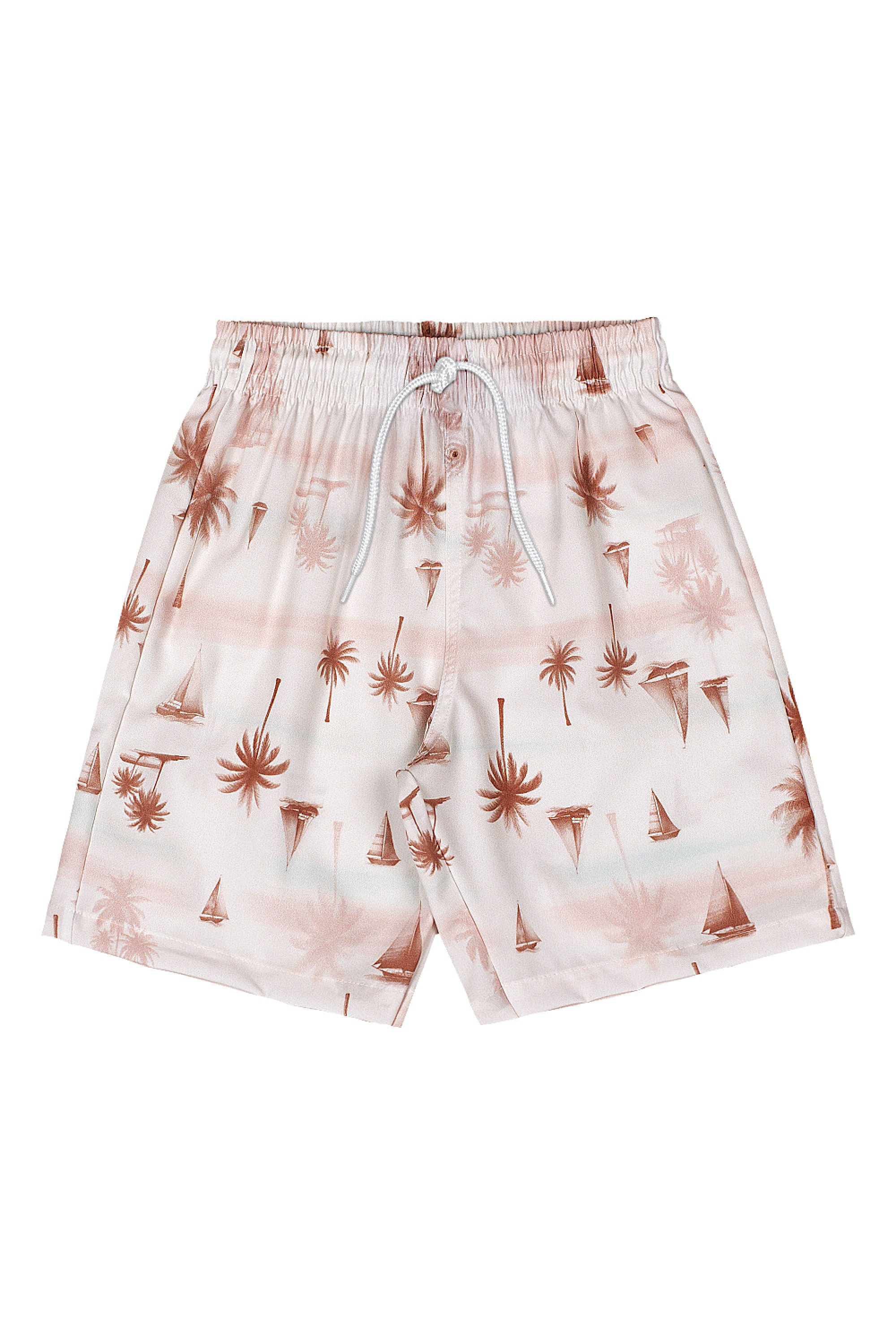 Conjunto Infantil com Camiseta e Bermuda Tropical (Marrom) Quimby - Imagem 41
